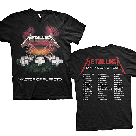 Metallica tričko, MOP Tour Europe 86, pánske