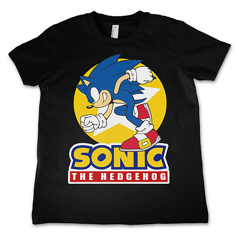 Sonic The Hedgehog tričko, Fast Sonic The Hedgehog Black, detské