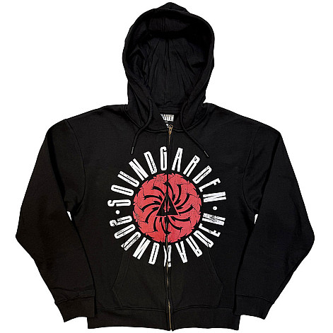 Soundgarden mikina, Circle Logo Zipped Black, pánska