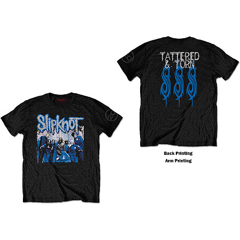 Slipknot tričko, 20th Anniversary Tattered & Torn BP Black, pánske