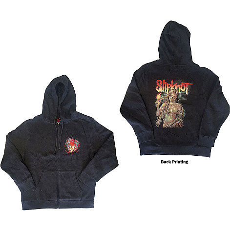 Slipknot mikina, Burn Me Away Zipped BP Dark Grey, pánska