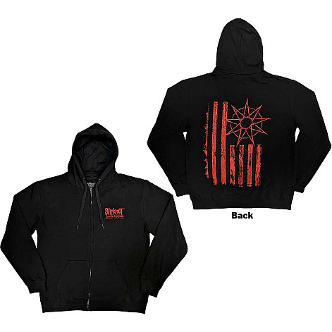 Slipknot mikina, 9-Point Flag Zipped BP Black, pánska