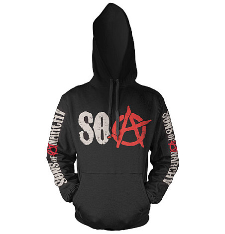 Sons of Anarchy mikina, SOA Grey Distressed Black, pánska