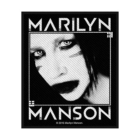 Marilyn Manson tkaná nášivka PES 100 x 60 mm, Villain