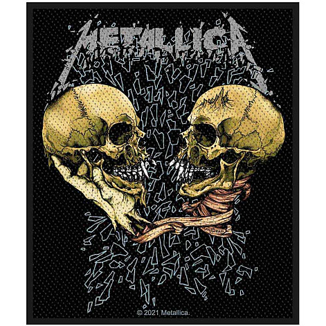 Metallica tkaná nášivka PES 100 x 80 mm, Sad But True