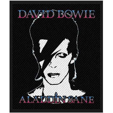David Bowie tkaná nášivka PES 100x75 mm, Aladdin Sane 2