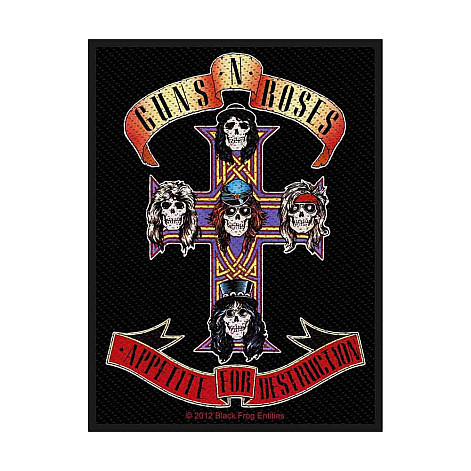 Guns N Roses tkaná nášivka PES 100 x 50 mm, Appetite