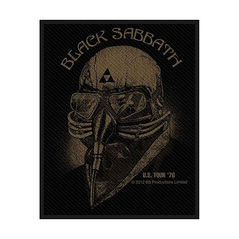 Black Sabbath tkaná nášivka PES 100 x 80 mm, US Tour 1978