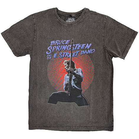 Bruce Springsteen tričko, Live Photo Stone Wash Charcoal Grey, pánske