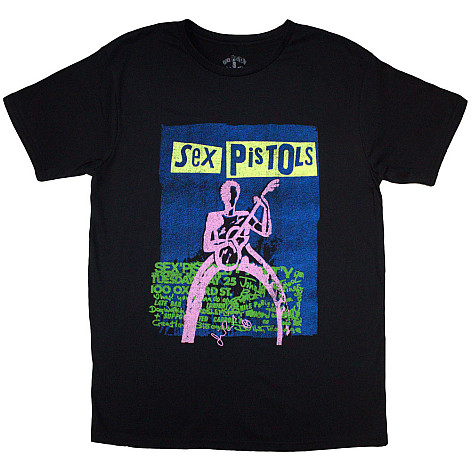 Sex Pistols tričko, Guitar Cartoon Black, pánske