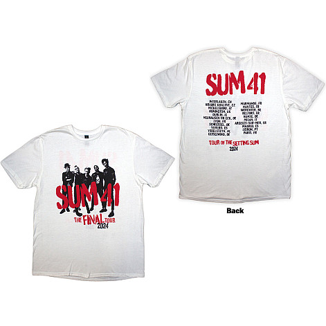 Sum 41 tričko, Tour '24 Spray Paint BP White, pánske