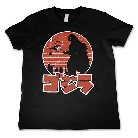 Godzilla tričko, Japanese Logo Kids Black, detské