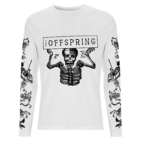 The Offspring tričko dlhý rukáv, Skeletons White LS, pánske