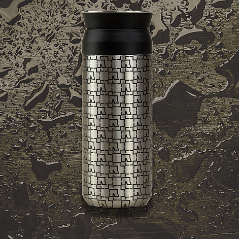 Rammstein nerez ocel cestovný hrnček 400 ml, Schwarz
