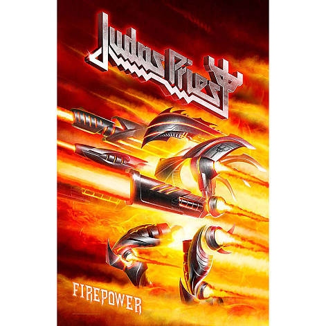 Judas Priest textilný banner 68cm x 106cm, Firepower
