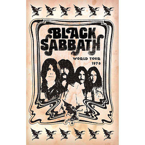Black Sabbath textilný banner 70cm x 106cm, World Tour 1978