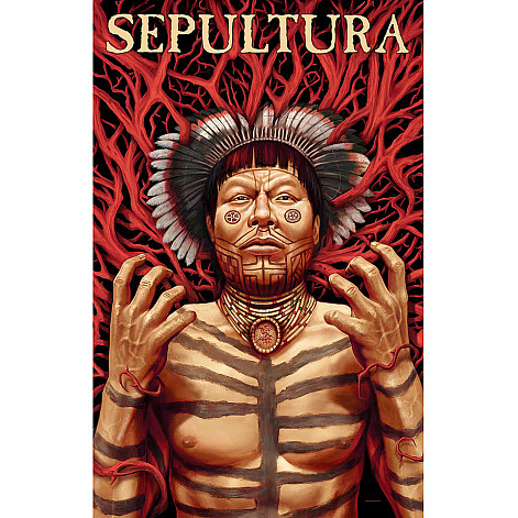 Sepultura textilný banner PES 70cm x 106cm, Roots