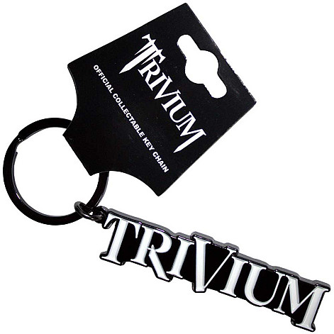 Trivium kovová kľúčenka 65 mm, Logo Black Zinc