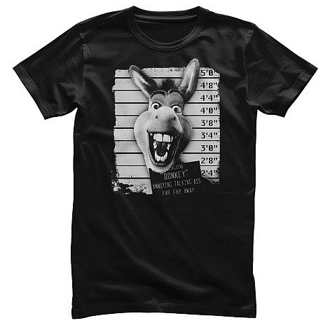 Shrek tričko, Donkey MugShot Black, pánske