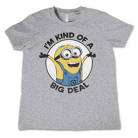 Despicable Me tričko, I'm Kind Of A Big Deal Kids Grey, detské