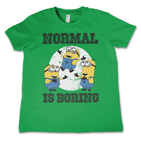 Despicable Me tričko, Normal Life Is Boring Kids Green, detské