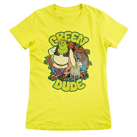 Shrek tričko, The Green Dude Girly Yellow, dámske