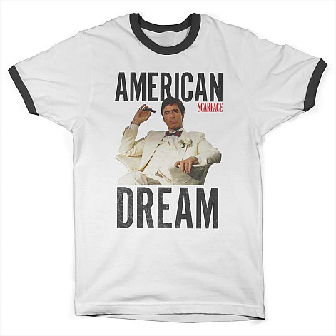Scarface tričko, American Dream Ringer White, pánske