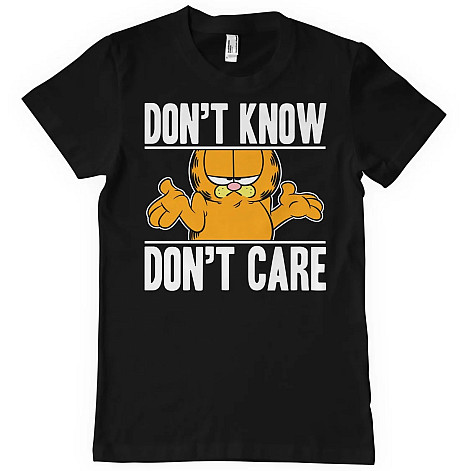 Garfield tričko, Don't Know Don't Care Black, pánske