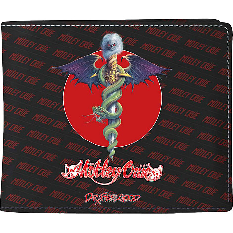 Motley Crue peňaženka PU 11 x 10 x 1 cm, Dr Feelgood 2 Black