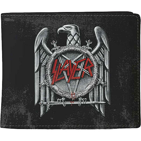 Slayer peňaženka PU 11 x 10 x 1 cm, Silver Eagle Black