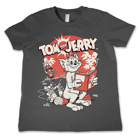 Tom & Jerry tričko, Vintage Comic Dark Grey, detské