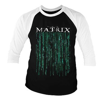 Matrix tričko, Matrix Baseball 3/4 Sleeve Black & White, pánske