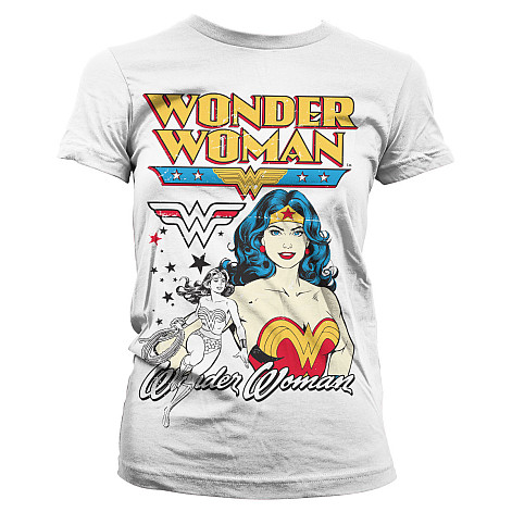 Wonder Woman tričko, Posing Wonder Woman Girly White, dámske