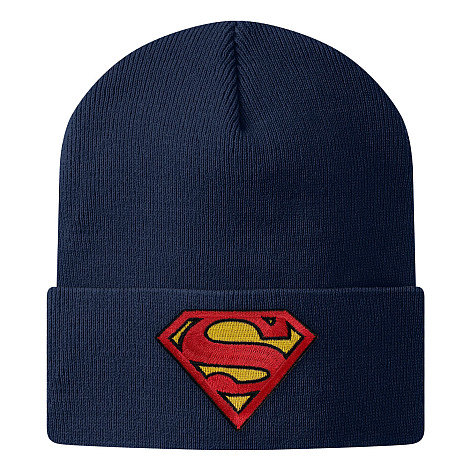 Superman zimný čiapka, Organic Cotton Onesize Navy