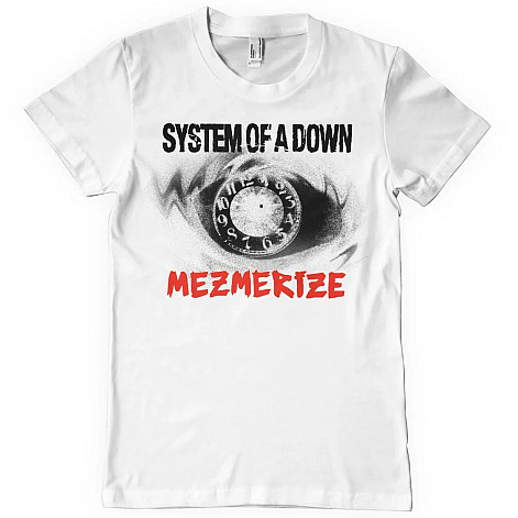 System Of A Down tričko, Mezmerize Clock White, pánske