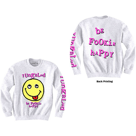 Yungblud mikina, Raver Smile Sweatshirt BP White, pánska
