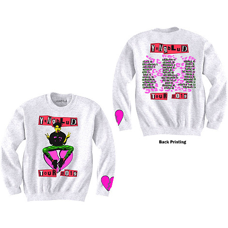 Yungblud mikina, Tour 2019 Sweatshirt BP White, pánska