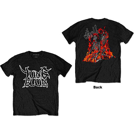 Yungblud tričko, Weird Flaming Skeletons BP Black, pánske