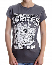 Želvy Ninja tričko, Distressed Since 1984 Girly Grey, dámske