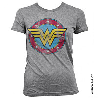 Wonder Woman tričko, Wonder Woman Distressed Logo Girly, dámske