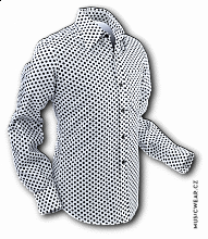 Pete Chenaski košeľa, White & Black Dots, pánska