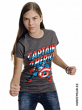 Captain America tričko, Dark Grey Girly, dámske