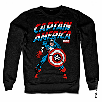 Captain America mikina, Sweatshirt Black, pánska