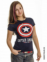 Captain America tričko, Logo Navy Girly, dámske