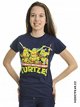 Želvy Ninja tričko, Distressed Group Girly, dámske