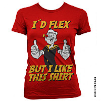 Pepek námořník tričko, I´d Flex But I Like This Shirt Girly, dámske