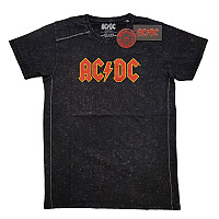 AC/DC tričko, Logo Snow Washed Black, pánske