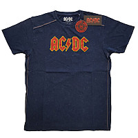 AC/DC tričko, Logo Snow Washed Blue, pánske