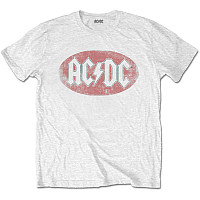 AC/DC tričko, Oval Logo Vintage White, pánske