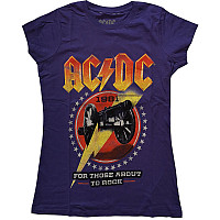 AC/DC tričko, For Those About To Rock '81 Girly Purple, dámske